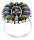 Sterling Silver And Multicolor Needlepoint Ring Size 6-3/4 YX35194